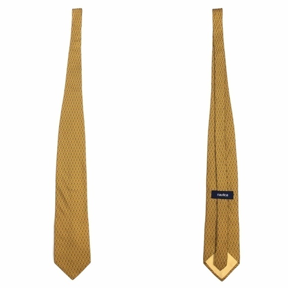 2 Ties Lot Kenneth Cole & Nautica 100% Silk Stripe Geo Diamonds Print Classic - Picture 7 of 12